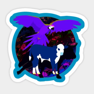 Parrot and Calf Sticker